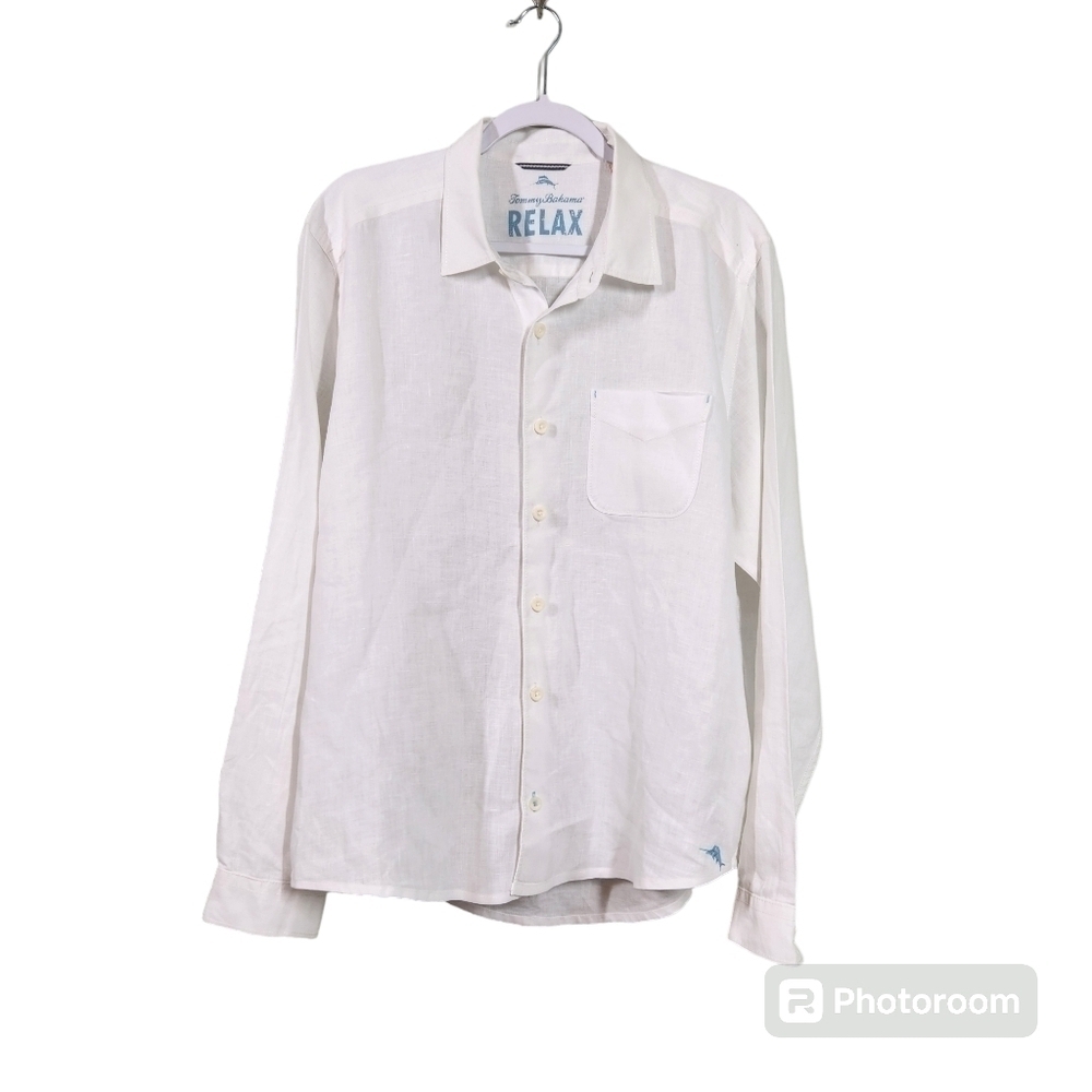 Tommy Bahama Shirt Men's 'Sea Glass Breezer' Relax 100% Linen Button Up, sz XXL